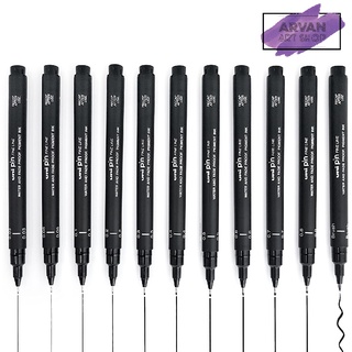 1pcs Sipa Ball Pin Drawing Pen Pigment Liner Set Black ink 0.05mm to 0.8mm New 