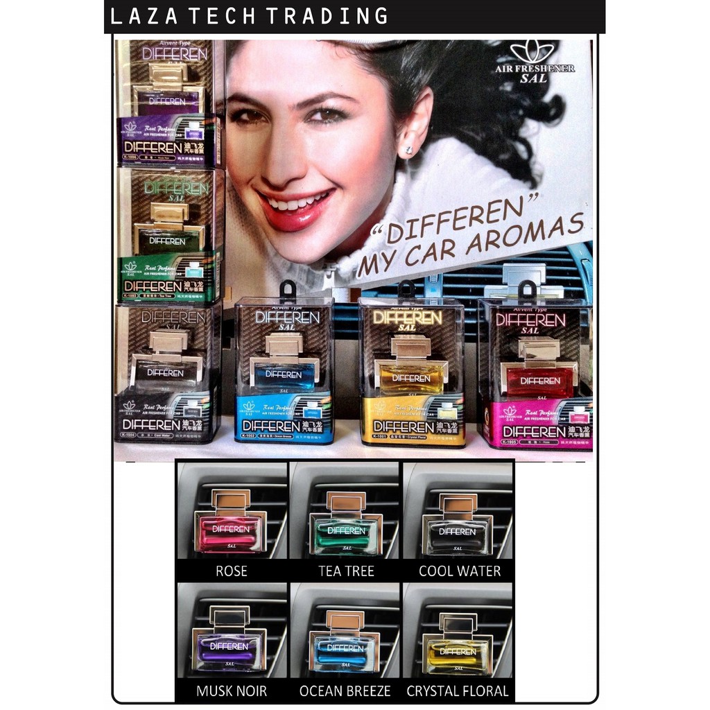 Differen Air Freshener (PURPLE, GREEN, BLACK, BLUE, YELLOW, RED