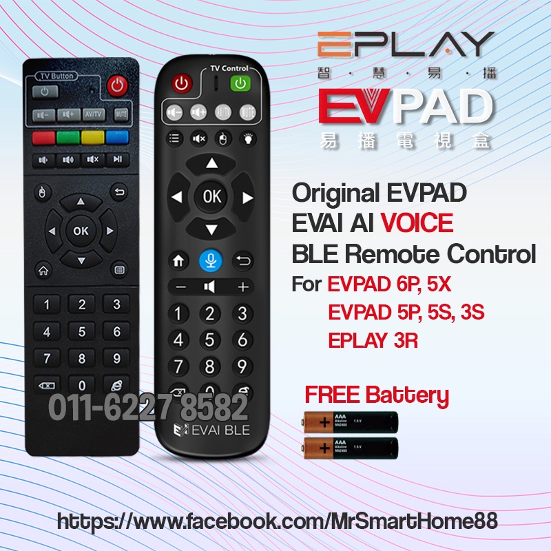 EVPAD / EPLAY / EVBox Original EVAI AI VOICE BLE Remote Control for