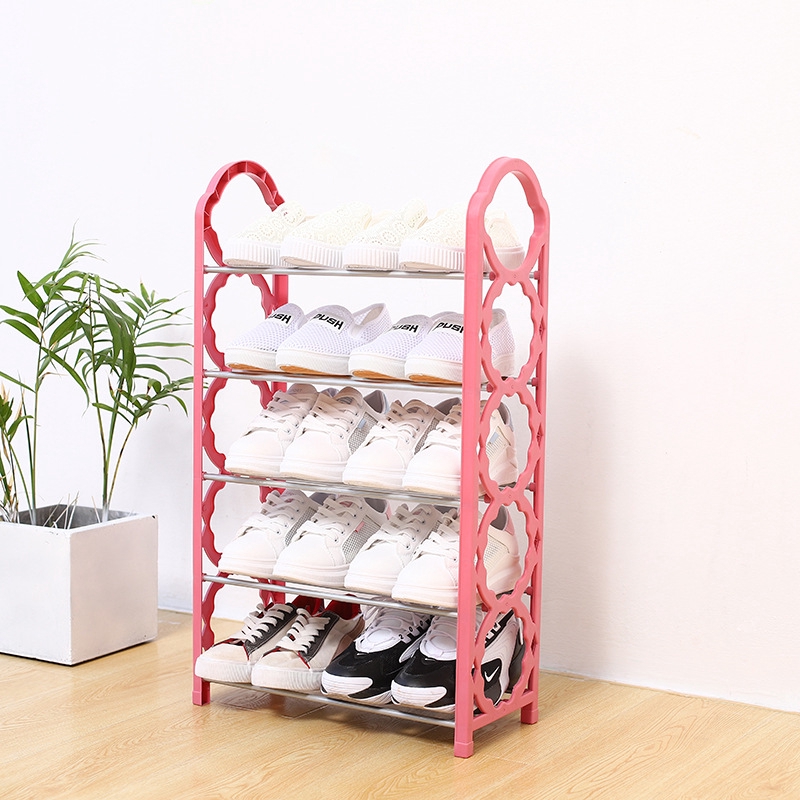 Four Five Storied Storage Shoe Rack Simple Household Dormitory Storage Combination Door Shoe Rack Plastic Shoe Cabinet Storage Rack Shopee Malaysia