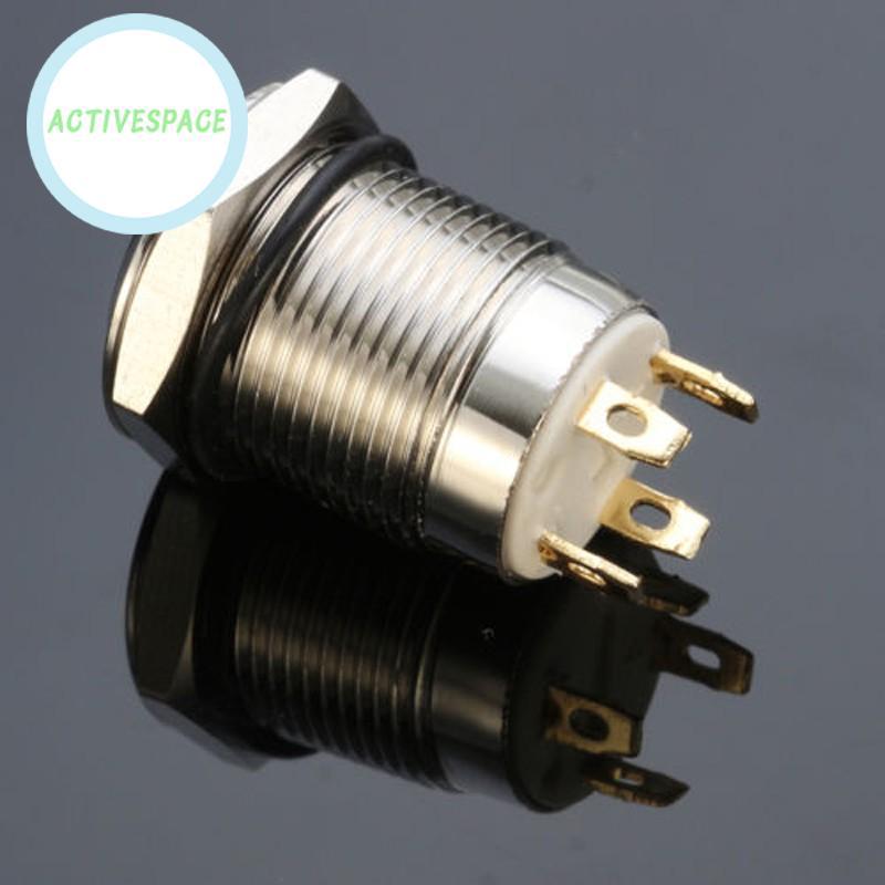Outdoor 4 Pin 12mm Led Light Metal Push Button Momentary Switch