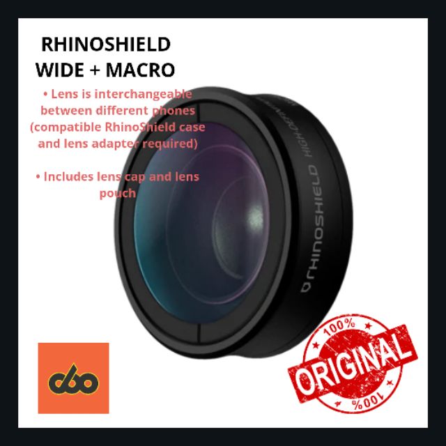 ORIGINAL RHINOSHIELD WIDE + MACRO LENS | Shopee Malaysia