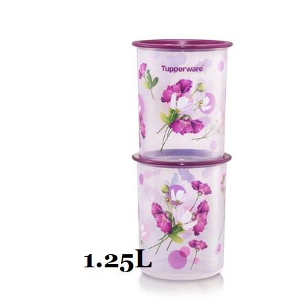 ❤APRIL 2021❤ Tupperware Royale Bloom One Touch Canister Junior  1.25L (2)