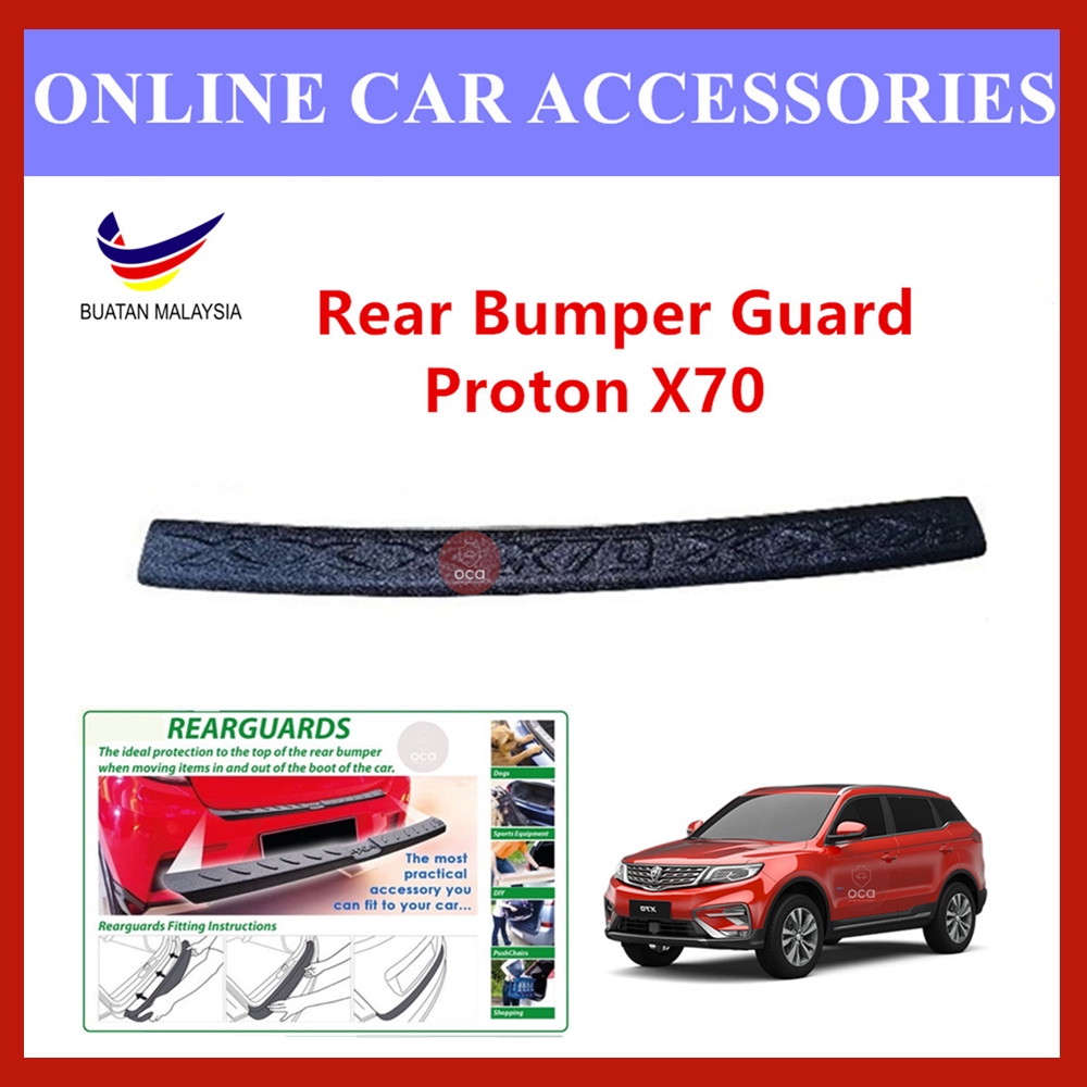 Proton X70 2018 Custom Fit Original ABS Car Rear Bumper Guard (Made in Malaysia)