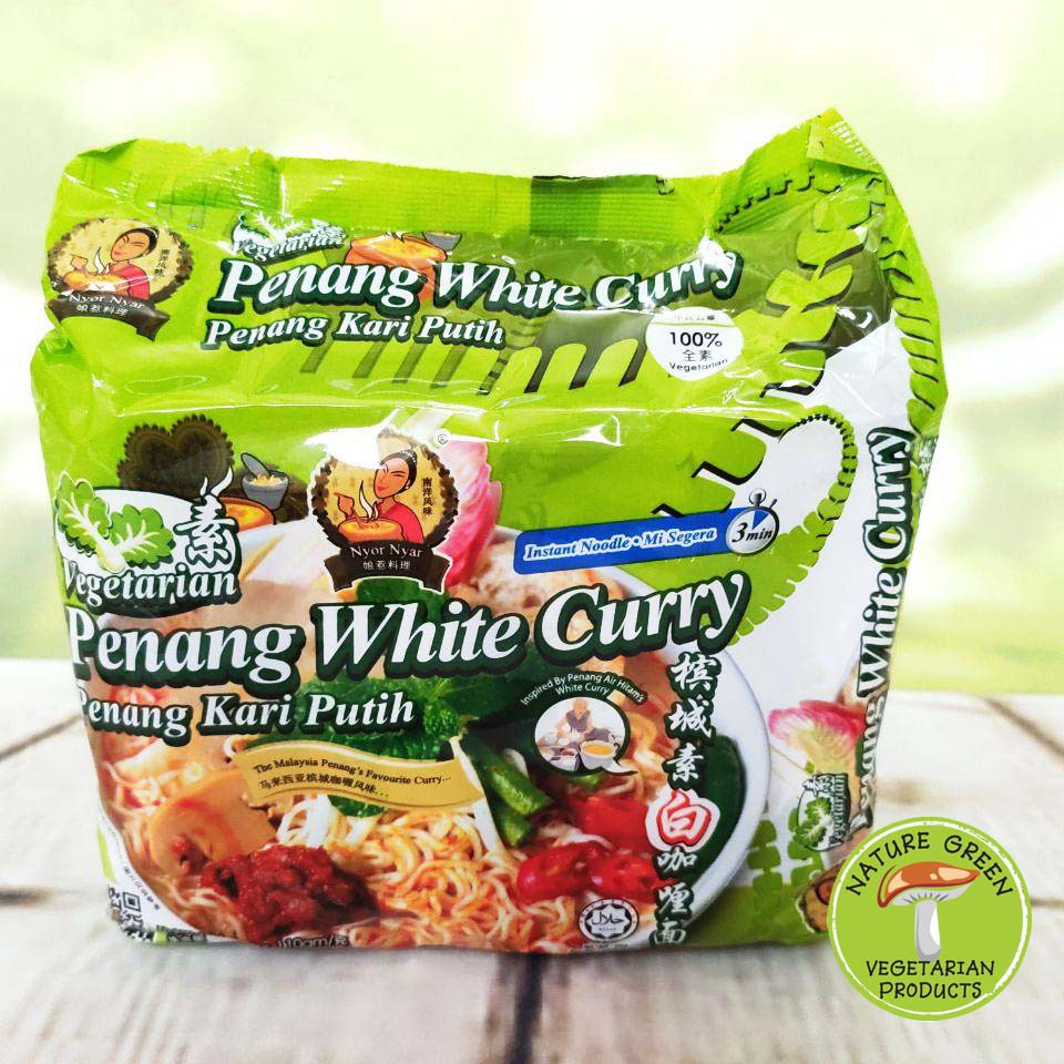 NYOR NYAR, Vegeterian Penang White Curry Mee (4x110g) 槟城素白咖喱面/素食面