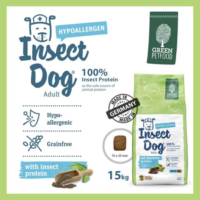green petfood insect dog hypoallergenic