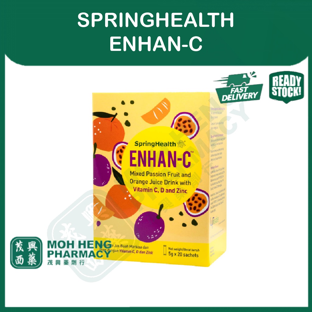 SPRINGHEALTH ENHANC (20 sachets) Mixed Passion Fruit & Orange Juice