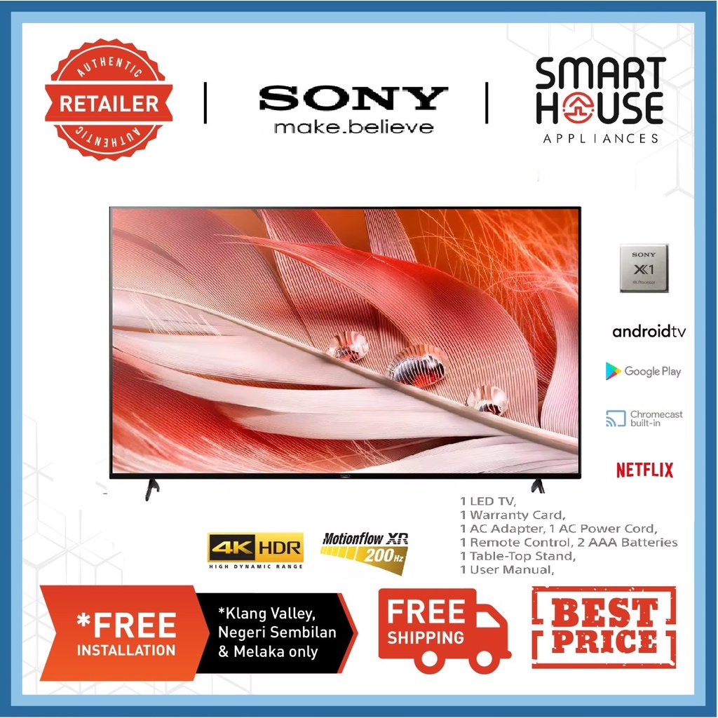(2021 NEW MODEL) SONY XR55X90J 55" BRAVIA XR SERIES LED 4K UHD HDR