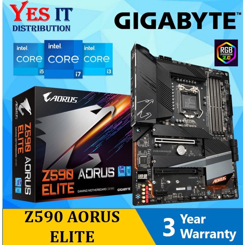 GIGABYTE Z590 Aorus Elite LGA1200 MATX Motherboard + INTEL 11th & 10th