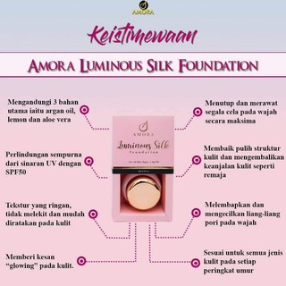 amora luminous silk foundation