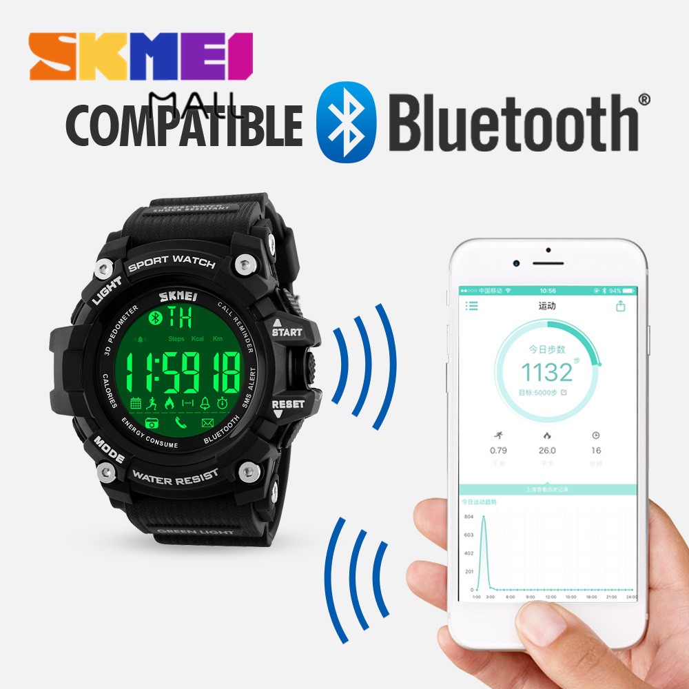 smart reminder 3d pedometer watch