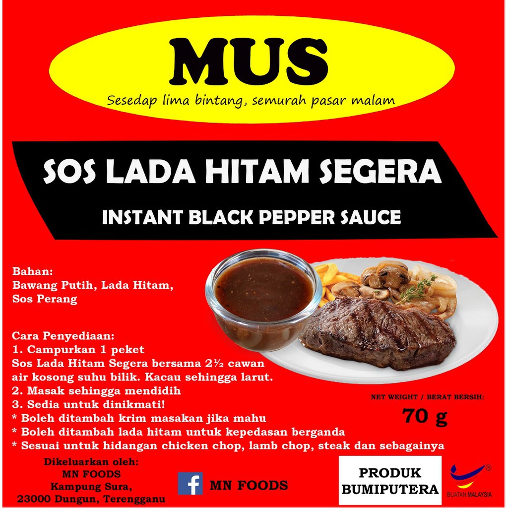 Sos Lada Hitam Segera Instant Black Pepper Sauce Shopee Malaysia