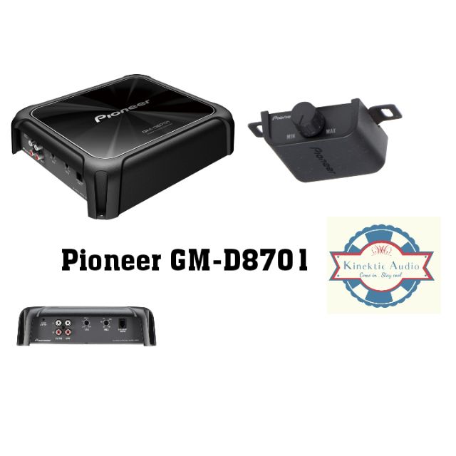 Pioneer GMD8701 Class D Mono Amplifier with Wired Bass Boost Remote