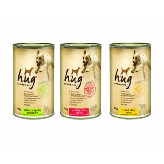Hug Dog Canned Food 700G Dog Wet Food (Chicken Vegetable/ Lamb Gravy ...