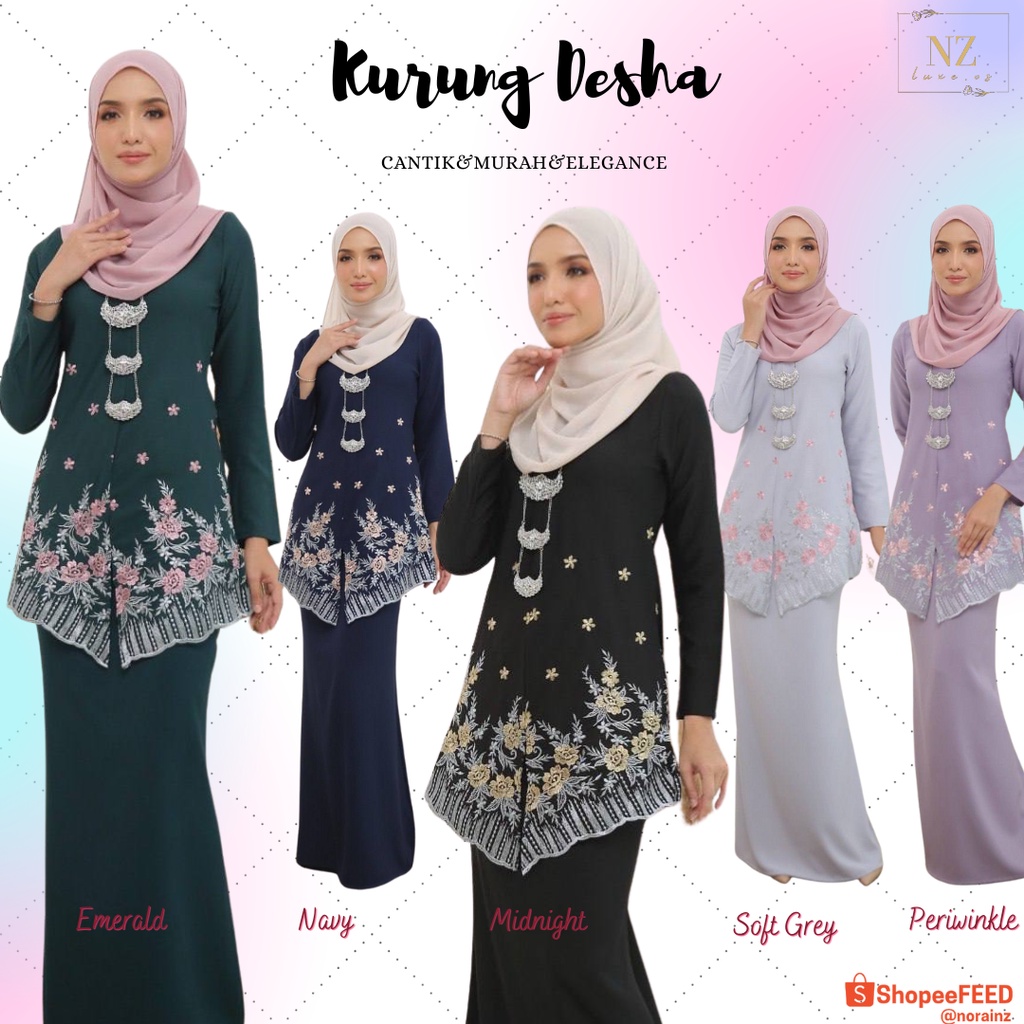 💎kurung Sulam Desha💎baju Kurung Kebaya Sulam 2022 Bridesmaids Sedondon