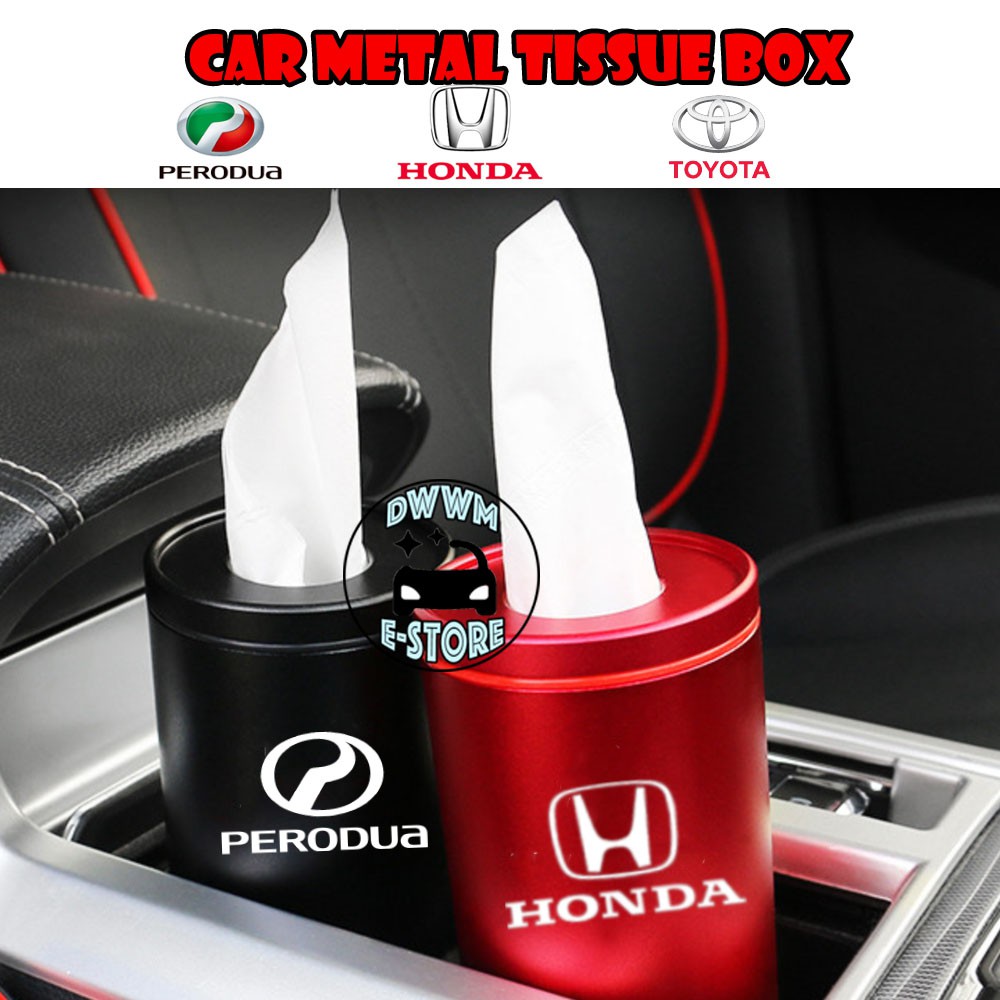 Car Metal Tissue Box Holder aluminium alloy for Honda 