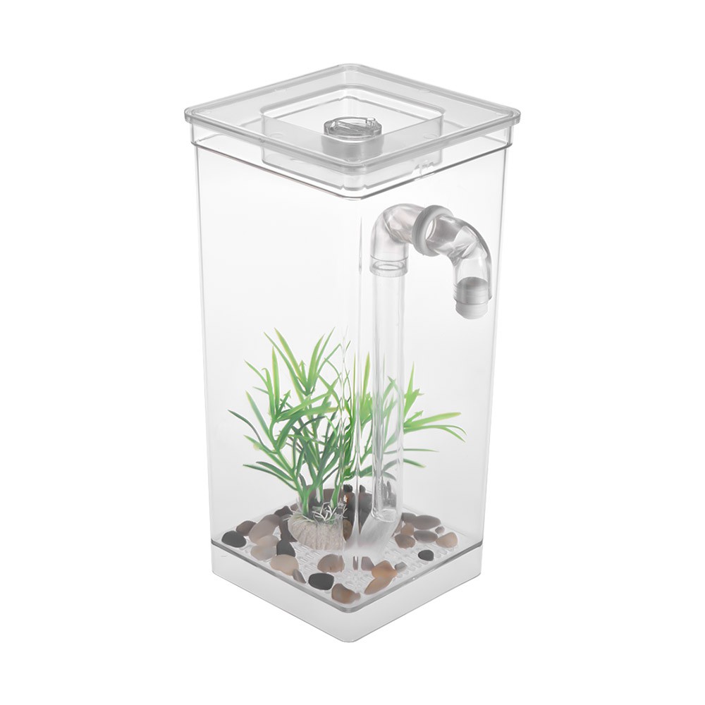 Self Cleaning Small Fish Tank Bowl Convenient Acrylic Desk