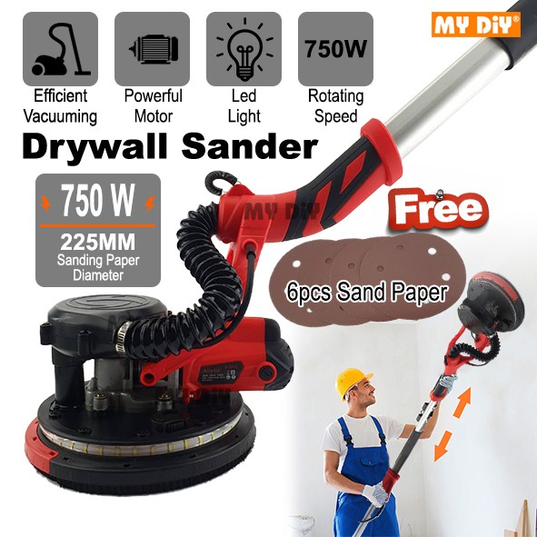 DIY Online4u Allefix DRYWALL SANDER MACHINE 750W 225MM DRY WALL SANDER POLISH MACHINE WALL