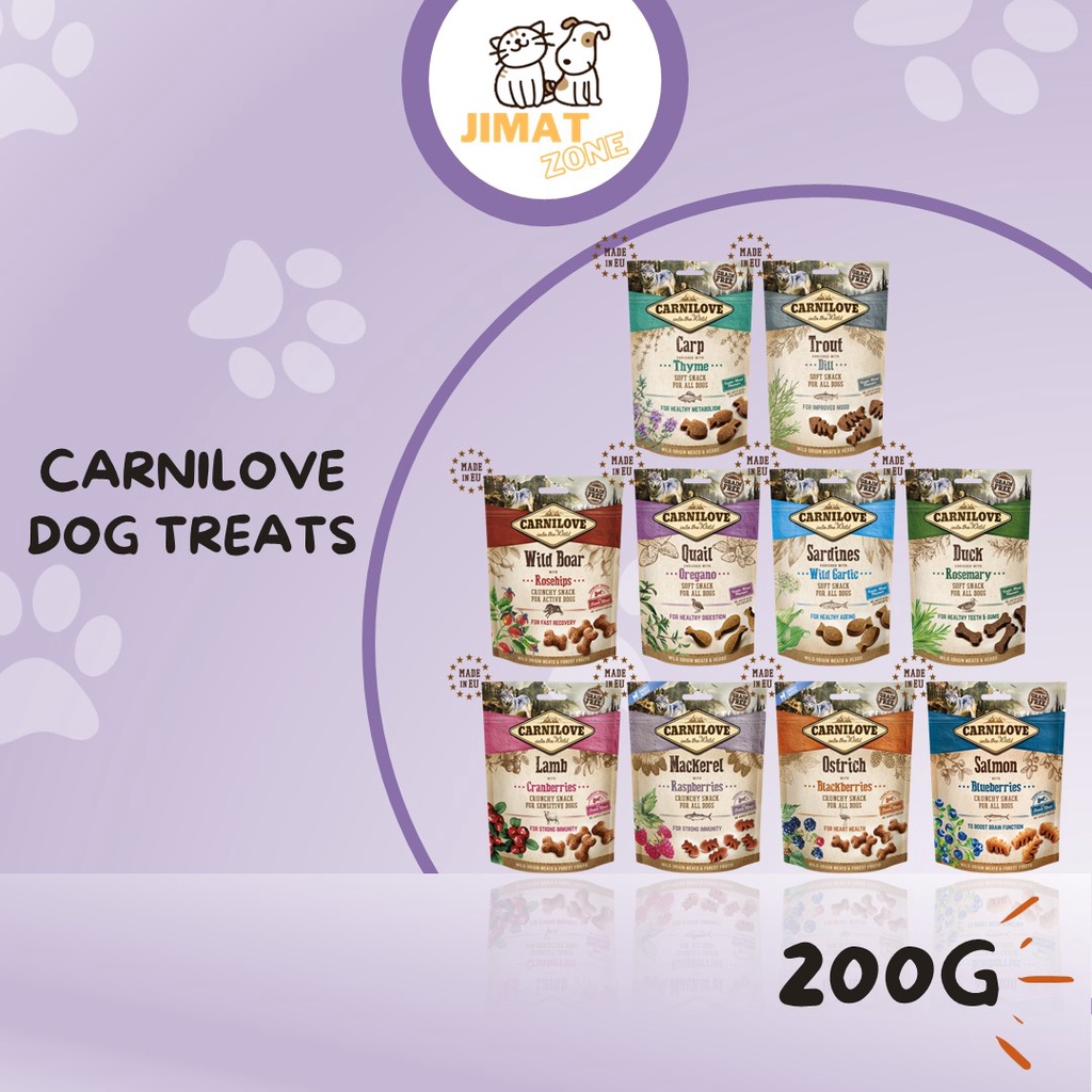 Carnilove Crunchy & Soft Dog Snack 200G - Dog Treats , Salmon, Lamb ...