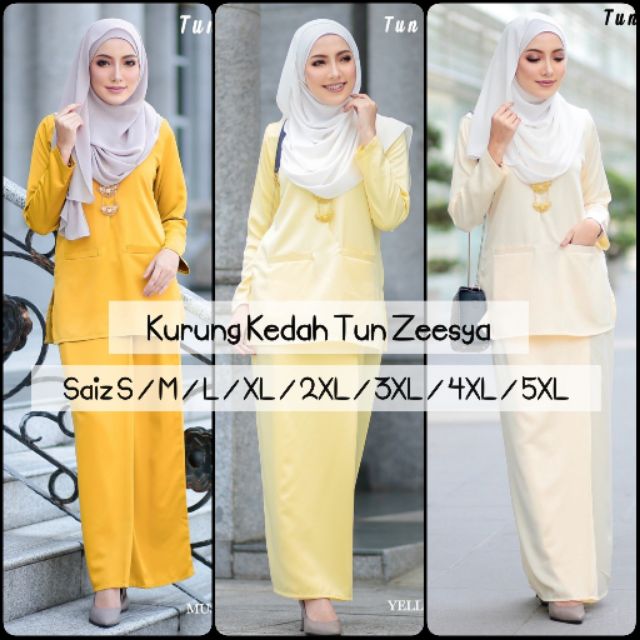 beGorgeous Tun Zeesya Kedah  Kurung  Kedah  Poket  Depan  New 