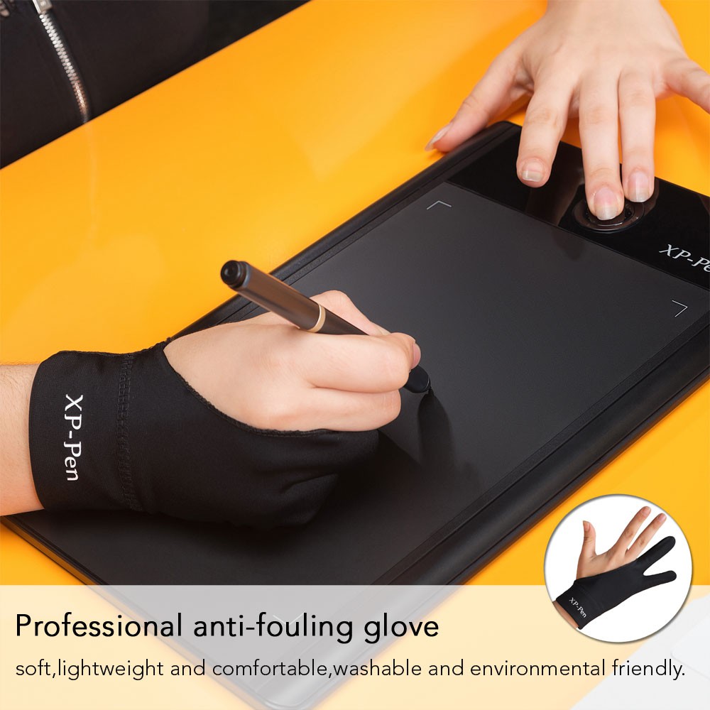 Geeignet für rechts und Links L XP-PEN Elastisch Lycra Antifouling Handschuh für Grafiktablett/Pen Display/Leuchtkasten 