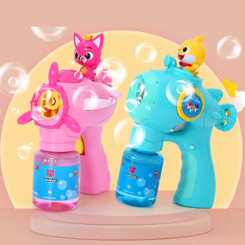 Pinkfong Baby Shark Automatic Bubble Gun Sound And Light Bubble Camera ...