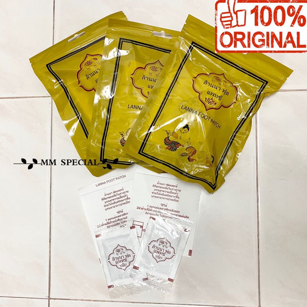 Ready Stock Thailand Lanna Foot Patch Foot Sticker æ³°å›½å…°çº³è¶³è´´ Shopee Malaysia