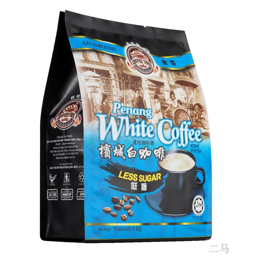 □✉✜1-AP7-Coffeetree Less Sugar Gold Blend Penang White Coffee