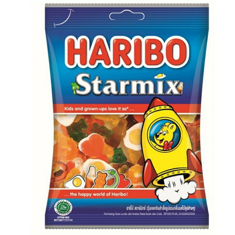 Haribo Starmix Fruit & Cola Flavour Sweet Foam Jelly Candy 160g ...