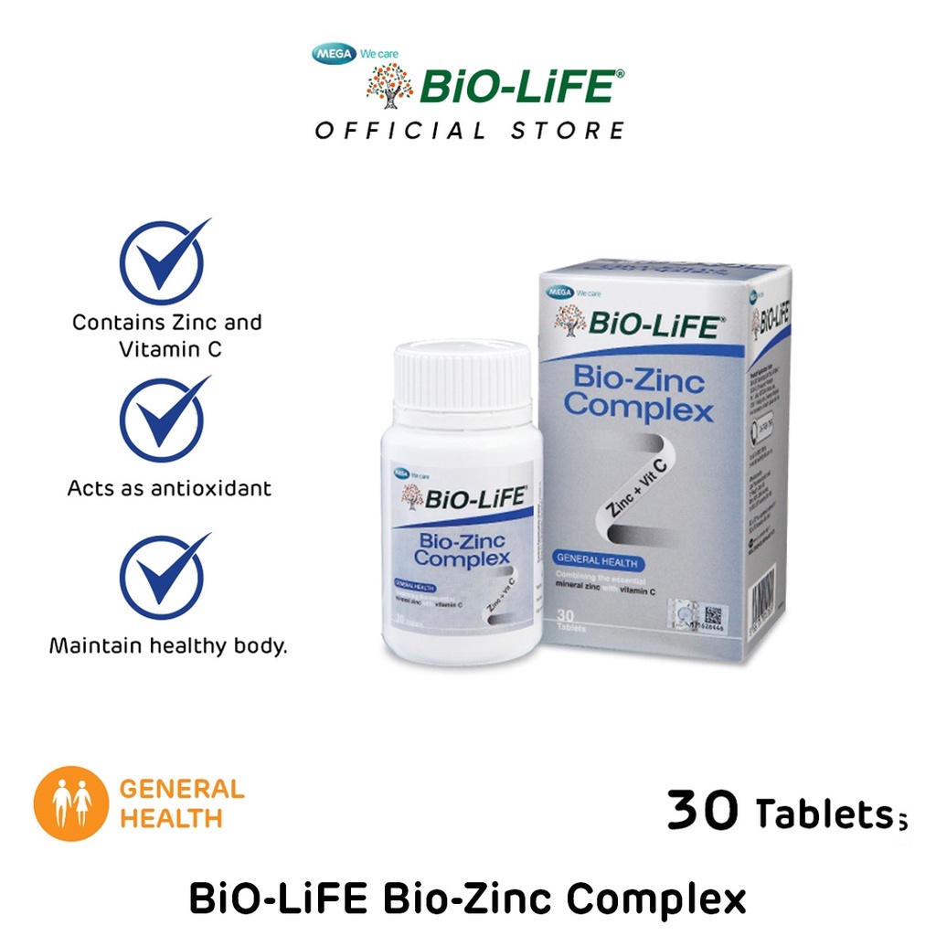 BiOLiFE BIOZINC COMPLEX 30S (Expiry Date 6 Mar 2024) Shopee Malaysia