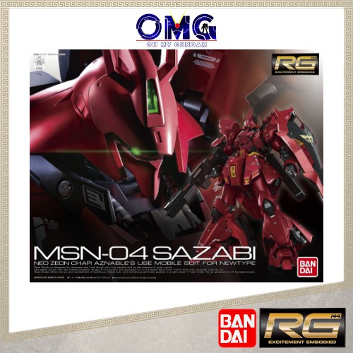 Bandai RG Sazabi 61605 30363 1/144 1 144 Real Grade OMG Bandai Gundam ...