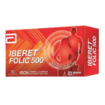 Iberet Folic Acid 500 Supplement Tambah Darah