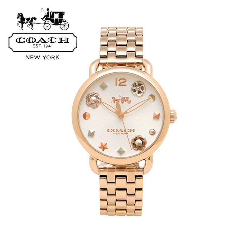 coach women's rose gold watches