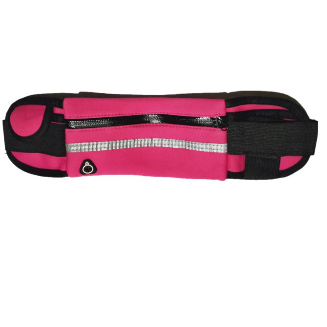 MCFIT Waterproof Running Waist Bag Pack Belt with zipper Reflective Jogging Gym Pouch Fitness Belly Bag 户外夜间反光运动腰包手机防水腰带