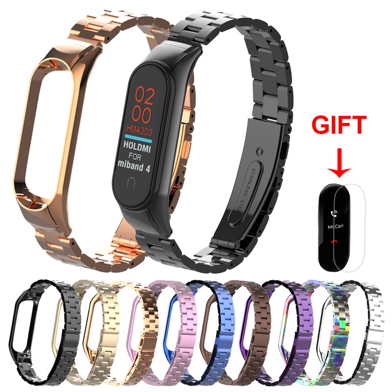 Stainless Steel Strap for Xiaomi Mi Band 6/5/4/3 Metal Band Bracelet