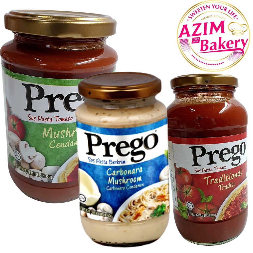 Prego Sos Pasta Tomato Prego Traditional Prego Mushroom Prego Pasta Sauce Prego Carbonara By Azim Bakery Shopee Malaysia