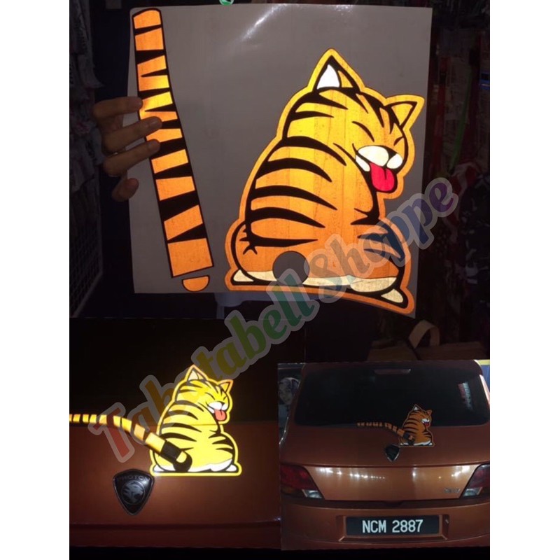 Sticker kucing wiper belakang/Stiker kucing wiper/stiker kucing 