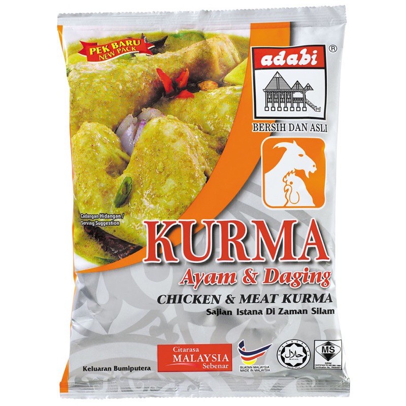 Adabi Kurma Ayam Daging 250g Shopee Malaysia