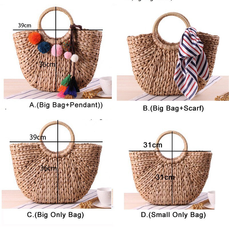 straw beach bag with tassels