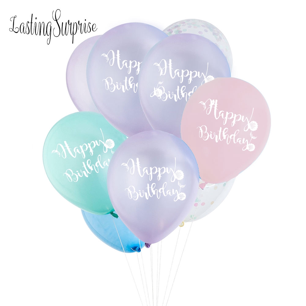 10pcs Mermaid Balloon Pink Balloons Decoration Birthday Baby