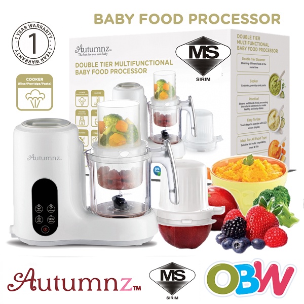 Autumnz Double Tier Multifunctional Baby Food Processor (New Design)