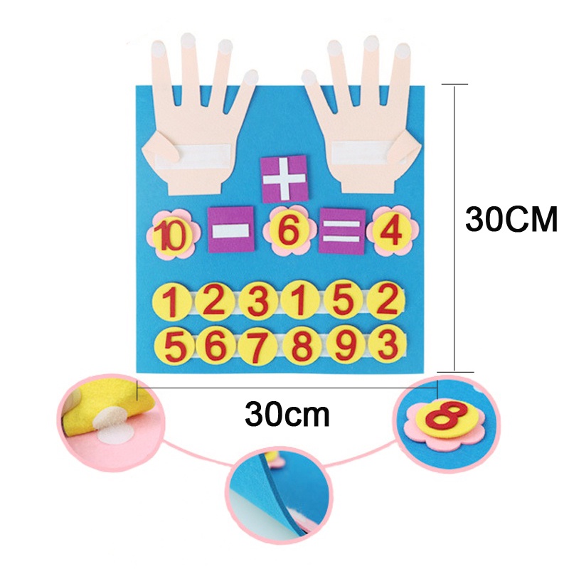 Have Premium Kid Montessori Math Toy Felt Finger Numbers Puzzle Matching Toddler Counting Fingers Intelligence Early ... - Image 3
