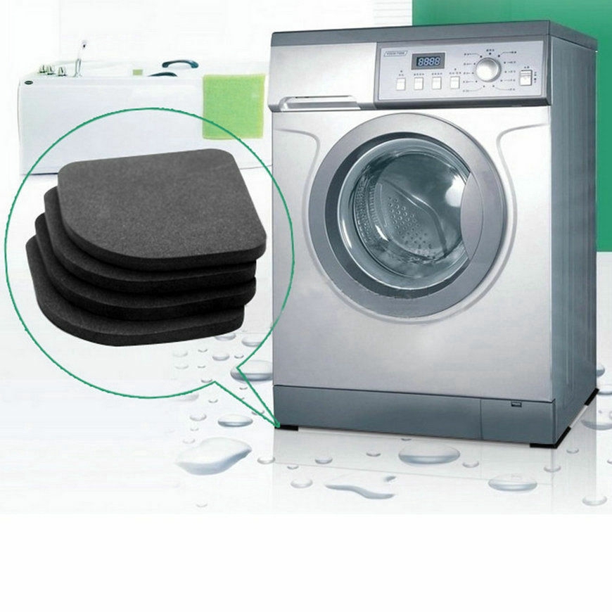 4pcs Rubber Anti Vibration Pads Washer Dryer Machines Reduce Noise