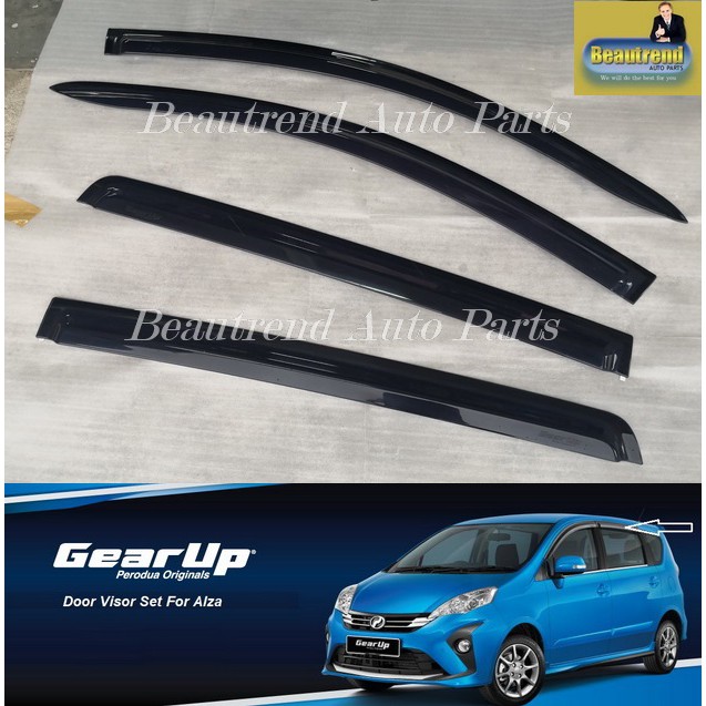 Original Perodua Alza Door Visor Air Press Gear Up 