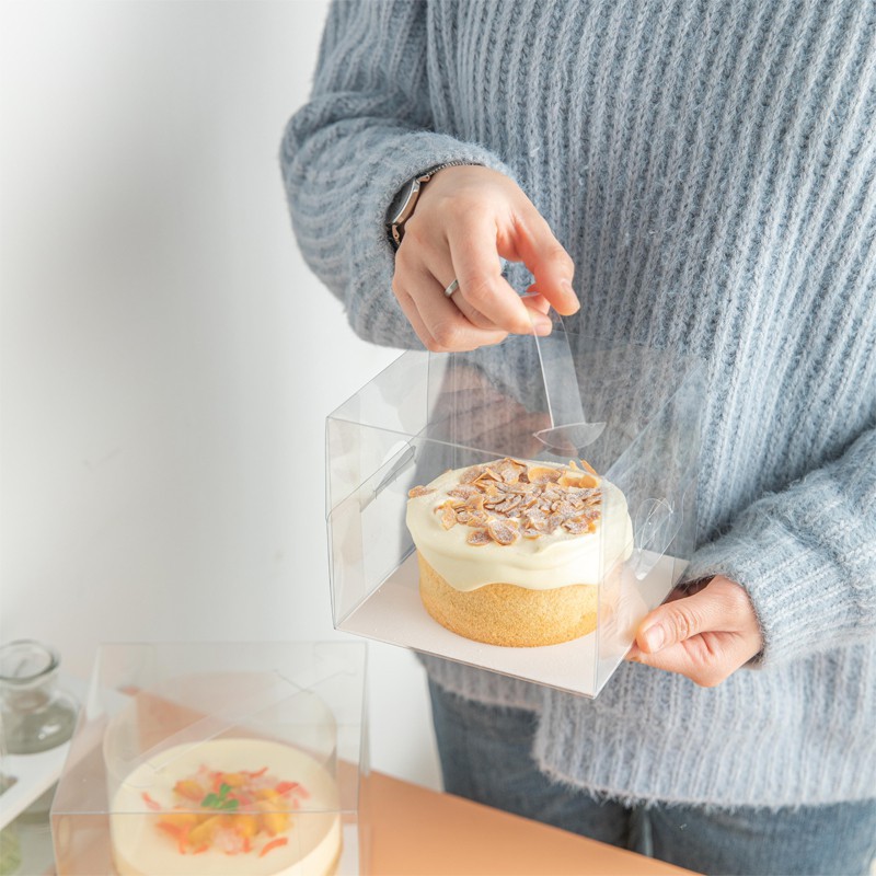 Spot 4 Inch Cake Box Of 4 5 6 10 Sets Mousse Into A Transparent Web Celebrity Explosion Pulp Dessert Packaging Shopee Malaysia