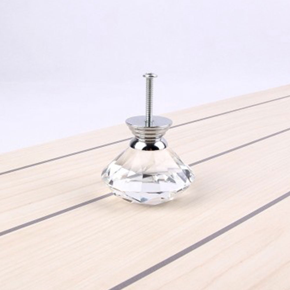 Crystal Glass Knobs Cupboard Drawer Door Pull Handles Shopee