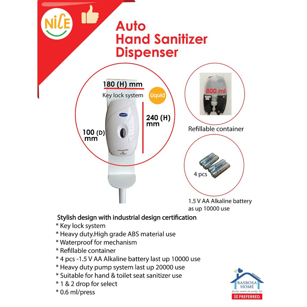 Premium Auto Hand Sanitizer Dispenser Shopee Malaysia