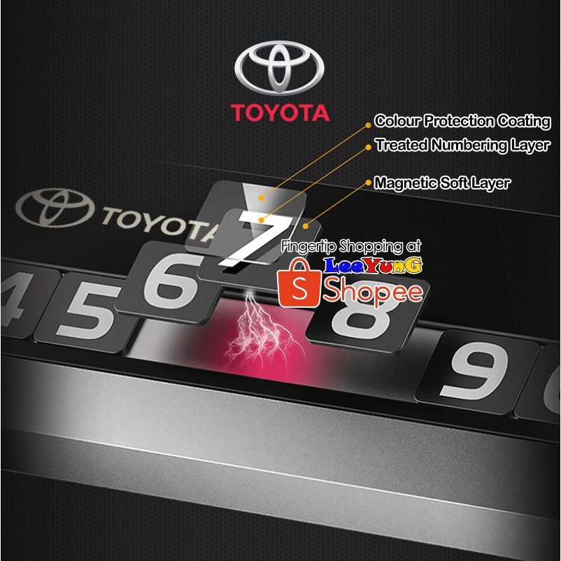 Toyota CROSS VIOS Temporary Parking Phone Number Plate Double Park Toyota Vios Yaris Altis Camry Prius Rush HILUX