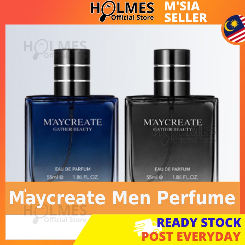 Holmes Maycreate Men Perfume 55ml Long Lasting Fragrance Eau De Deodorant Minyak Wangi Lelaki Cologne Perfum For Him