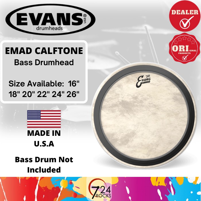 evans 16 bass drum head